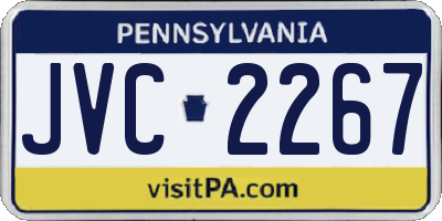 PA license plate JVC2267
