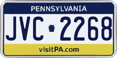 PA license plate JVC2268
