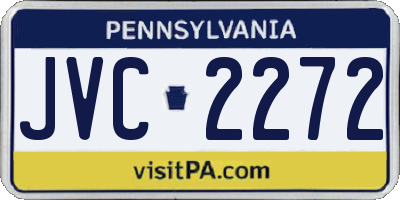 PA license plate JVC2272