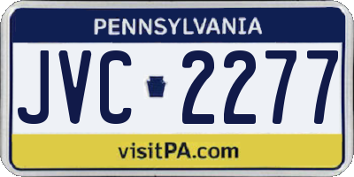 PA license plate JVC2277
