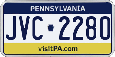 PA license plate JVC2280