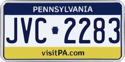 PA license plate JVC2283