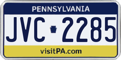 PA license plate JVC2285