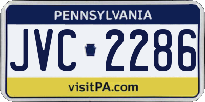 PA license plate JVC2286
