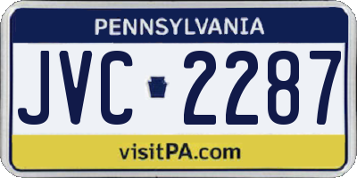PA license plate JVC2287