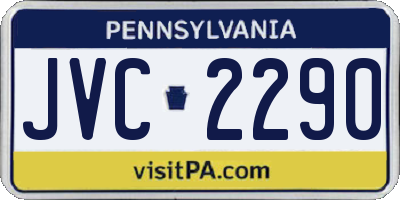 PA license plate JVC2290