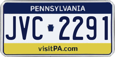PA license plate JVC2291