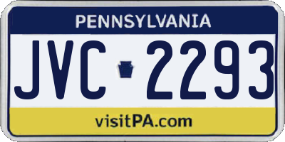 PA license plate JVC2293
