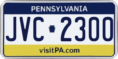 PA license plate JVC2300