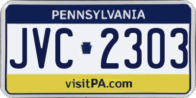 PA license plate JVC2303
