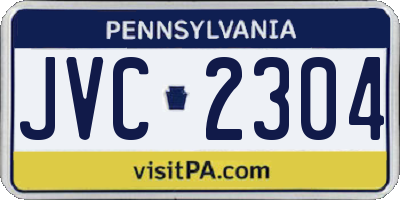 PA license plate JVC2304