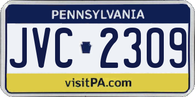 PA license plate JVC2309