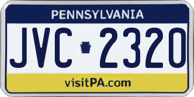 PA license plate JVC2320