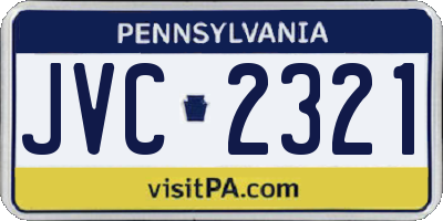 PA license plate JVC2321