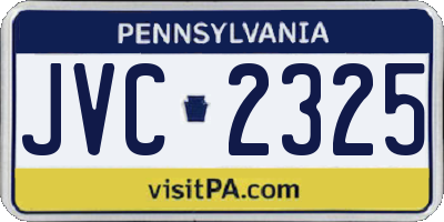PA license plate JVC2325