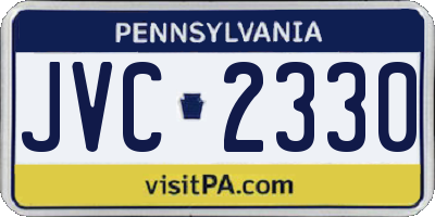PA license plate JVC2330