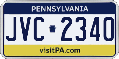PA license plate JVC2340