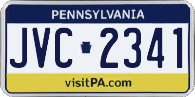 PA license plate JVC2341