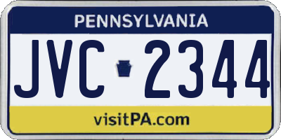 PA license plate JVC2344
