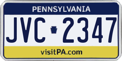 PA license plate JVC2347