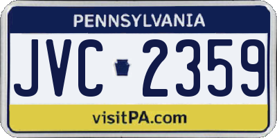 PA license plate JVC2359