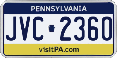 PA license plate JVC2360