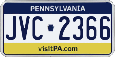 PA license plate JVC2366