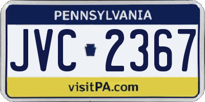 PA license plate JVC2367