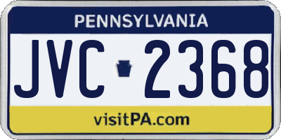 PA license plate JVC2368