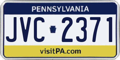 PA license plate JVC2371