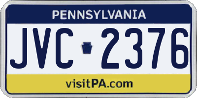 PA license plate JVC2376