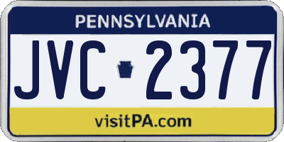 PA license plate JVC2377