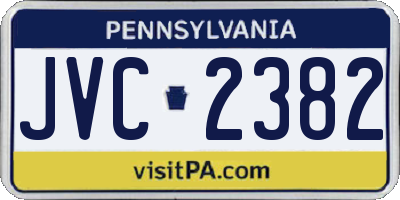 PA license plate JVC2382