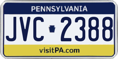 PA license plate JVC2388