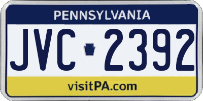 PA license plate JVC2392
