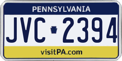PA license plate JVC2394