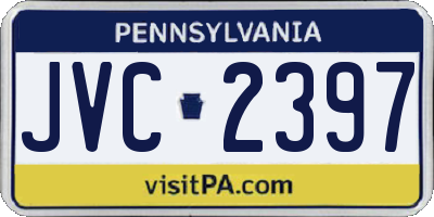 PA license plate JVC2397