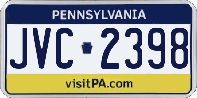 PA license plate JVC2398