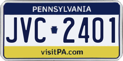 PA license plate JVC2401