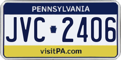 PA license plate JVC2406