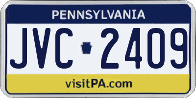 PA license plate JVC2409