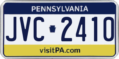 PA license plate JVC2410