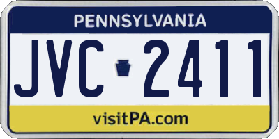 PA license plate JVC2411