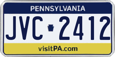 PA license plate JVC2412