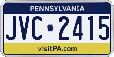 PA license plate JVC2415
