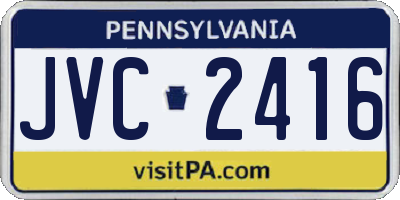 PA license plate JVC2416