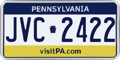 PA license plate JVC2422