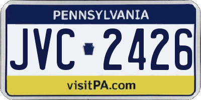 PA license plate JVC2426