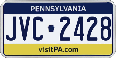 PA license plate JVC2428