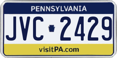 PA license plate JVC2429